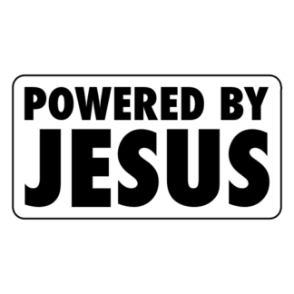 Powered By Jesus Sticker (Black)